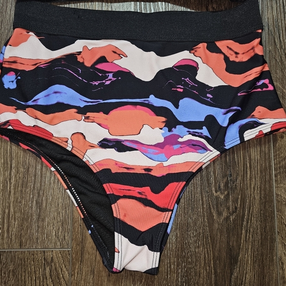 IconSwim Womens High Waisted Bikini Set Sz S Multicolor, Beach,Vacation - Picture 5 of 13